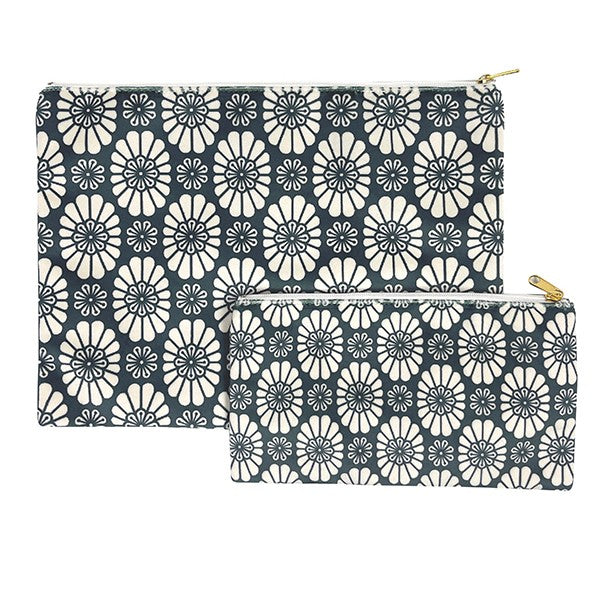 Pochette fantasia geometrica blu