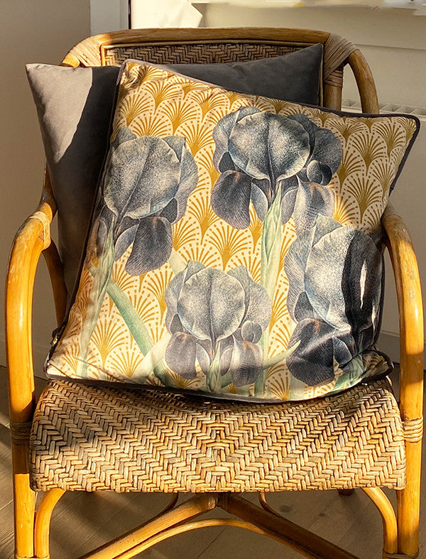 Cuscino Iris Blu