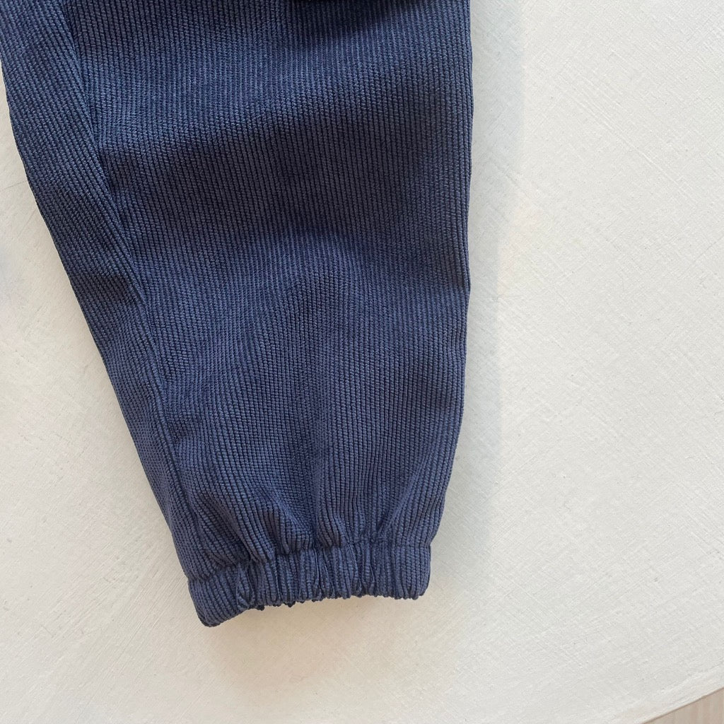 Pantalone cargo in velluto navy