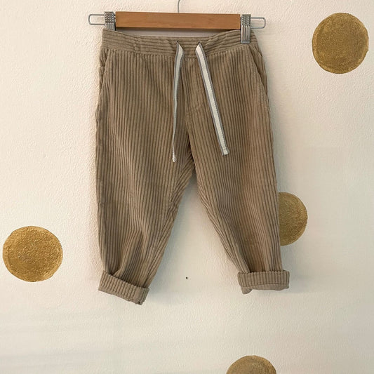 Pantalone in velluto beige