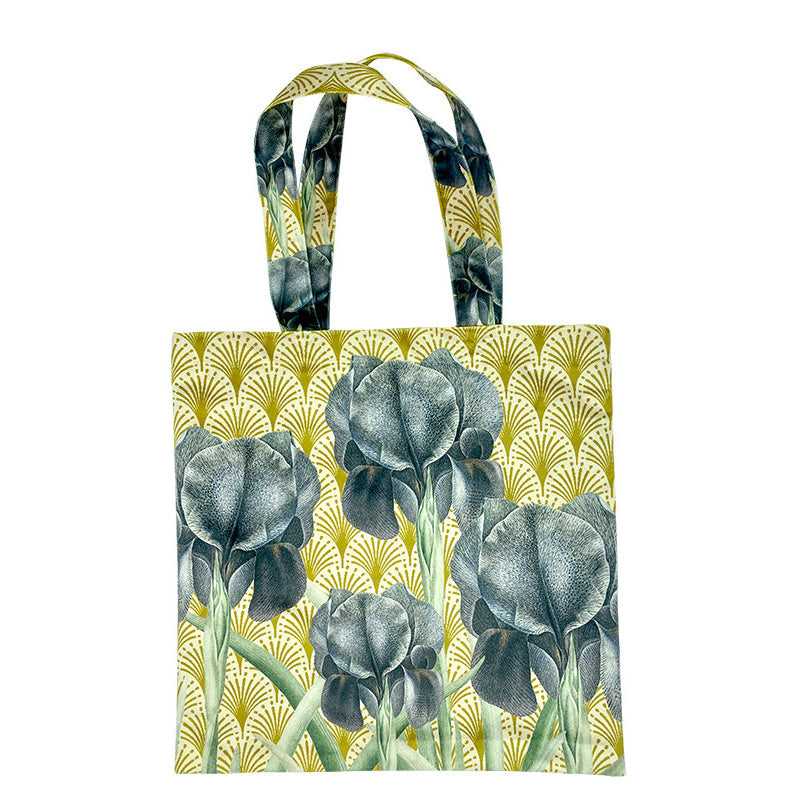 Borsa shopper fantasia Iris Blu